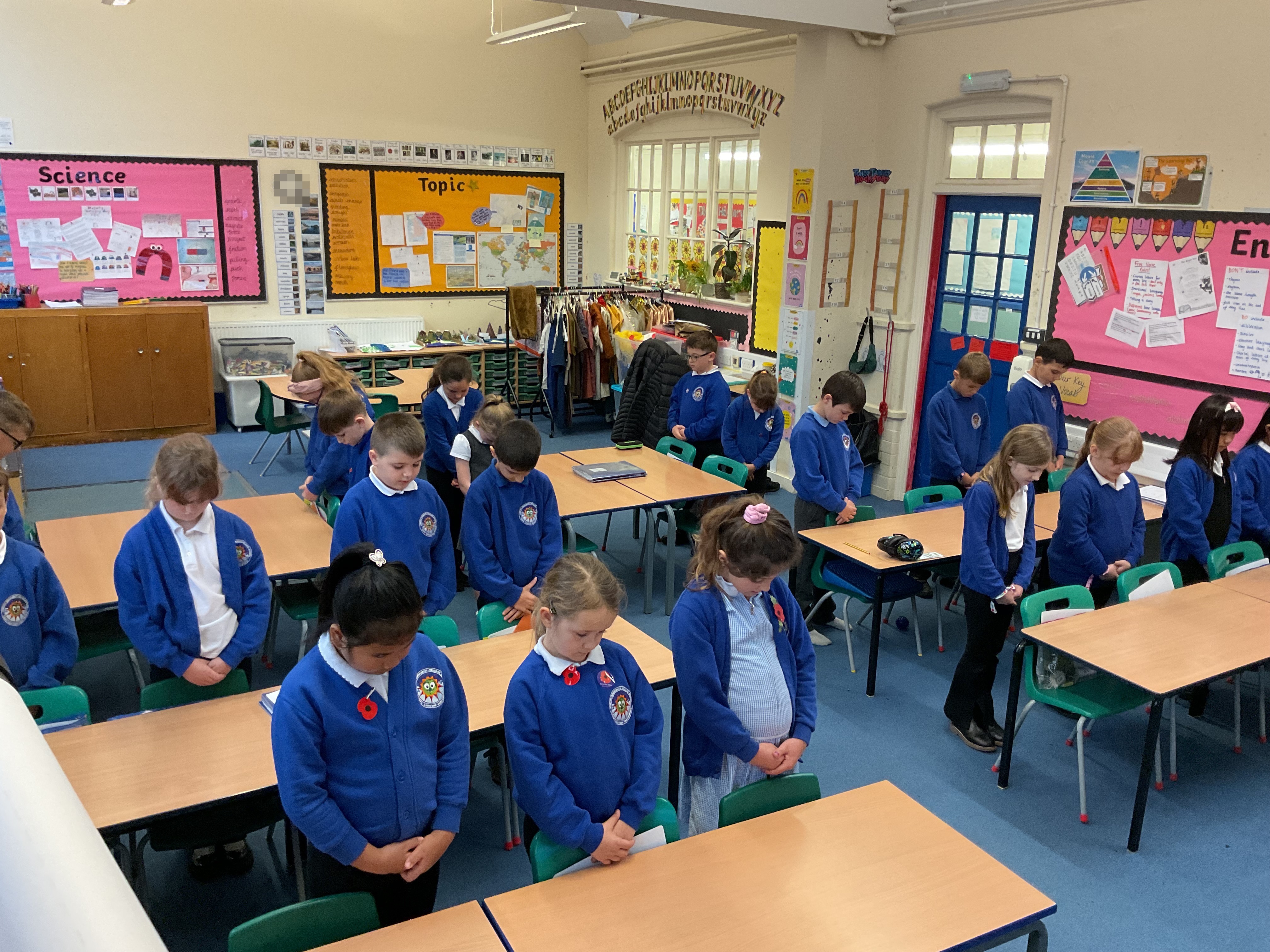 Photo of a class remembering